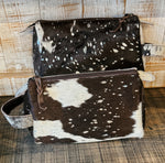 Acid Wash Cowhide Toiletry Bag