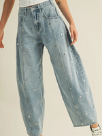 Serena Studded Barrel Jeans