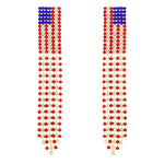 American Flag Dangle Earrings