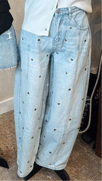 Serena Studded Barrel Jeans