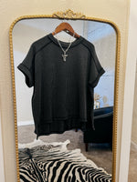 Kiera Top in Charcoal