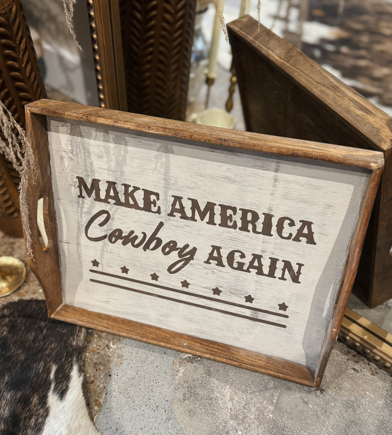 Make America Cowboy Tray
