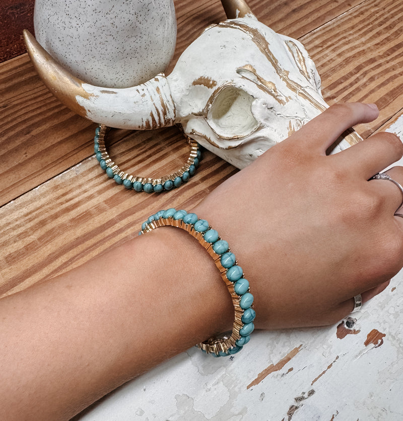 Turquoise Bead Bracelet