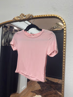 Sydney Rib Tee in Blush Pink