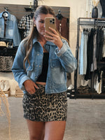 Kimmy Leopard Mini Skirt