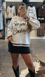See You Cowboy Sweater in Oatmeal