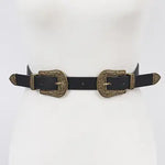 Double Buckle Antique Belt
